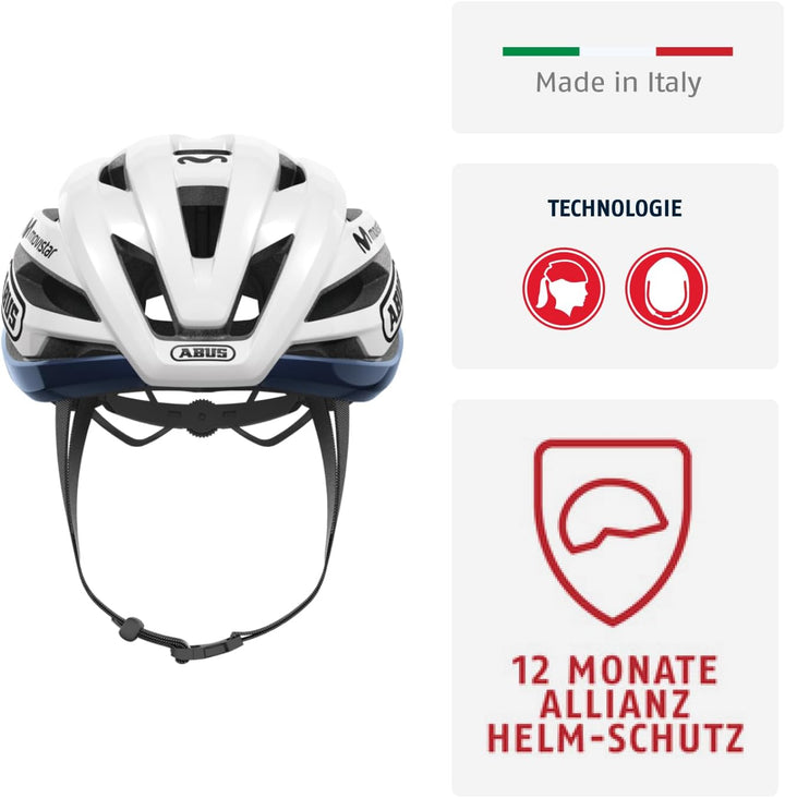 ABUS Rennradhelm StormChaser - Leichter und komfortabler Fahrradhelm für professionellen Radsport fü