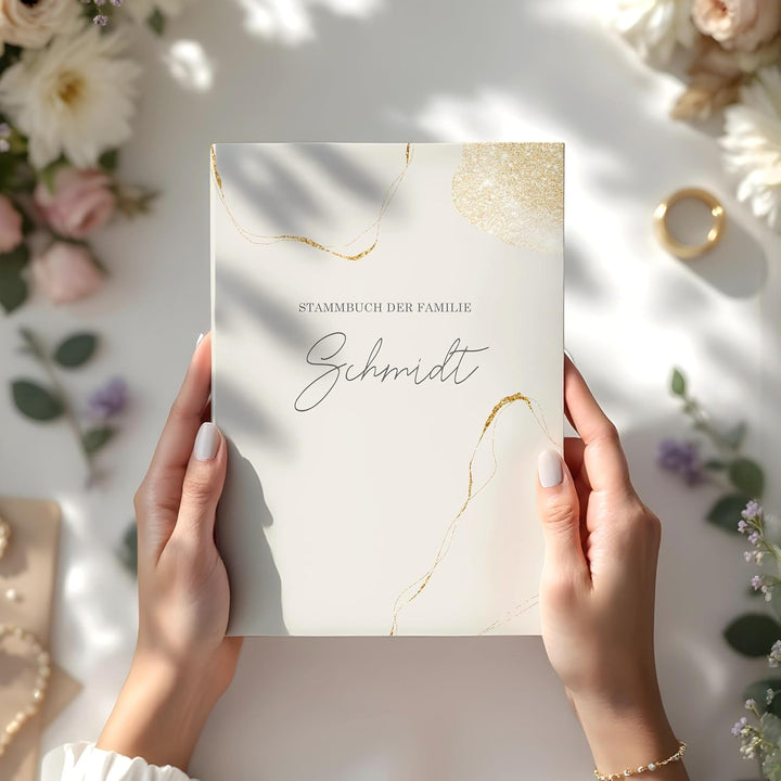 Stammbuch der Familie - Familienstammbuch Hochzeit Standesamt - Lovebirds - Hardcover (16x21cm, PERS