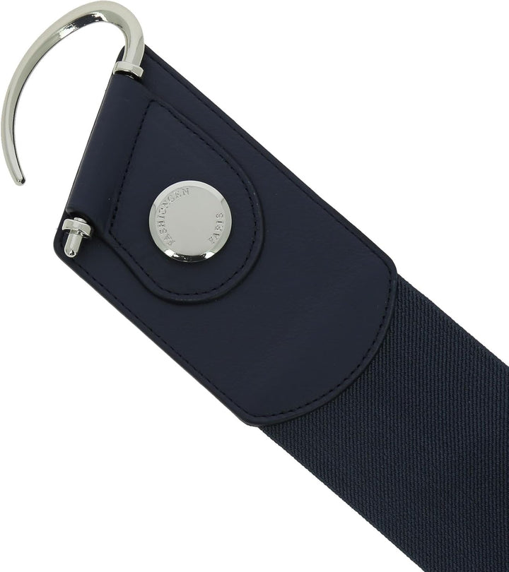 FASHIONGEN - Elastischer Damengürtel aus Rindsleder, DARLENE Blau Marin M, Blau Marin M