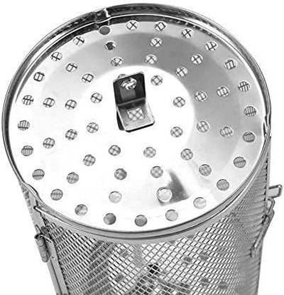 Edelstahl Rotisserie Grill Roaster Trommel Ofenkorb Backformen Ofen Braten Drehmuttern Bohnen Erdnus