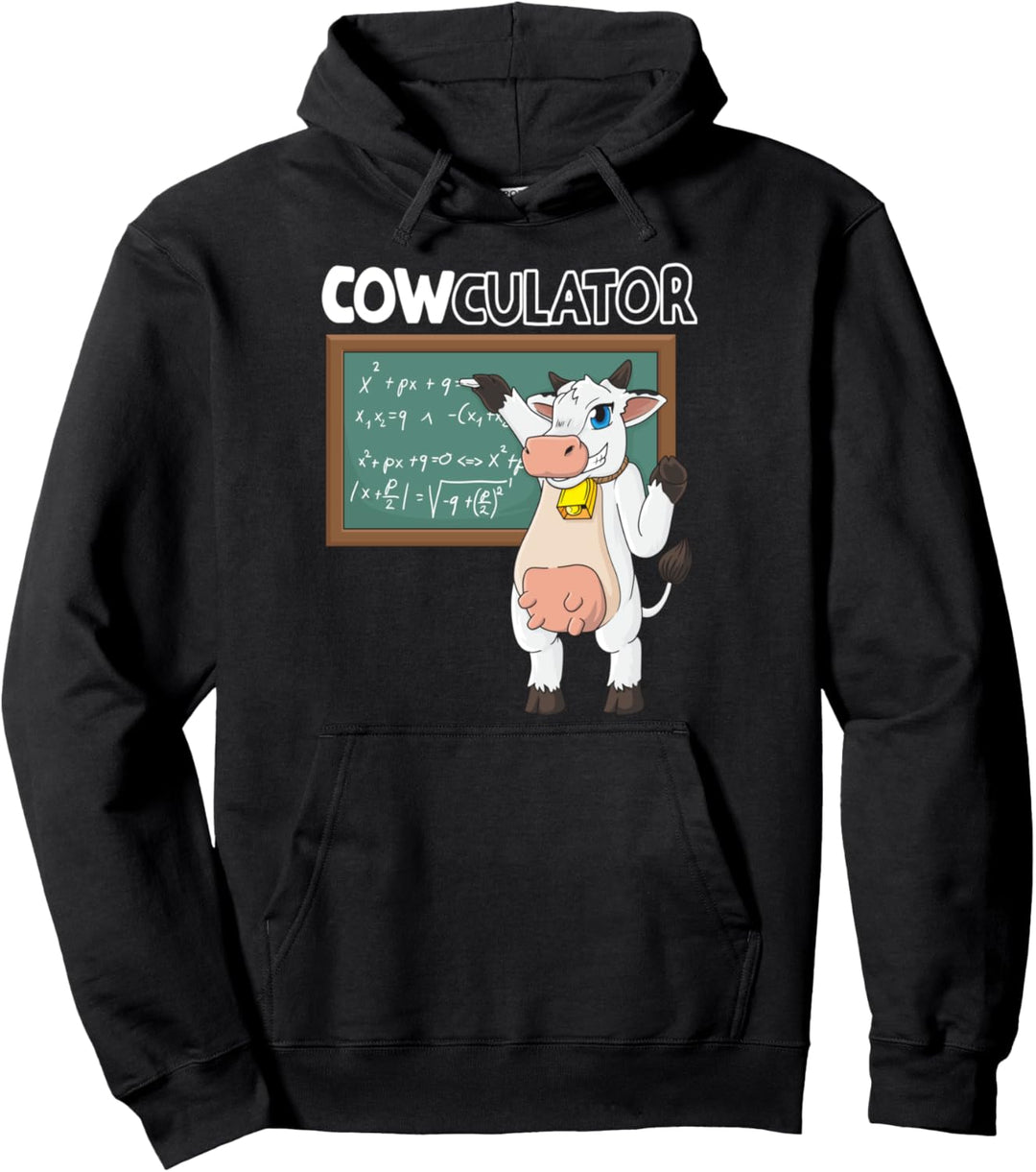 Cowculator Lustiges Mathe Kuh Taschenrechner Wortspiel Pullover Hoodie