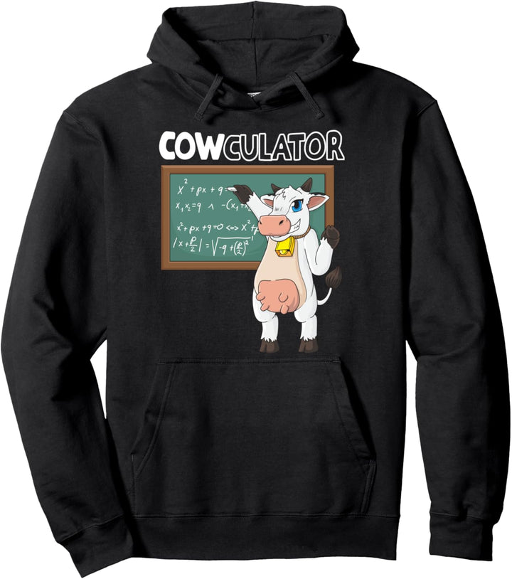 Cowculator Lustiges Mathe Kuh Taschenrechner Wortspiel Pullover Hoodie