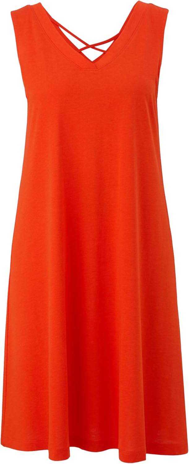 s.Oliver Damen 10.2.11.20.200.2132308 Kleid kurz 36 Orange 2550, 36 Orange 2550