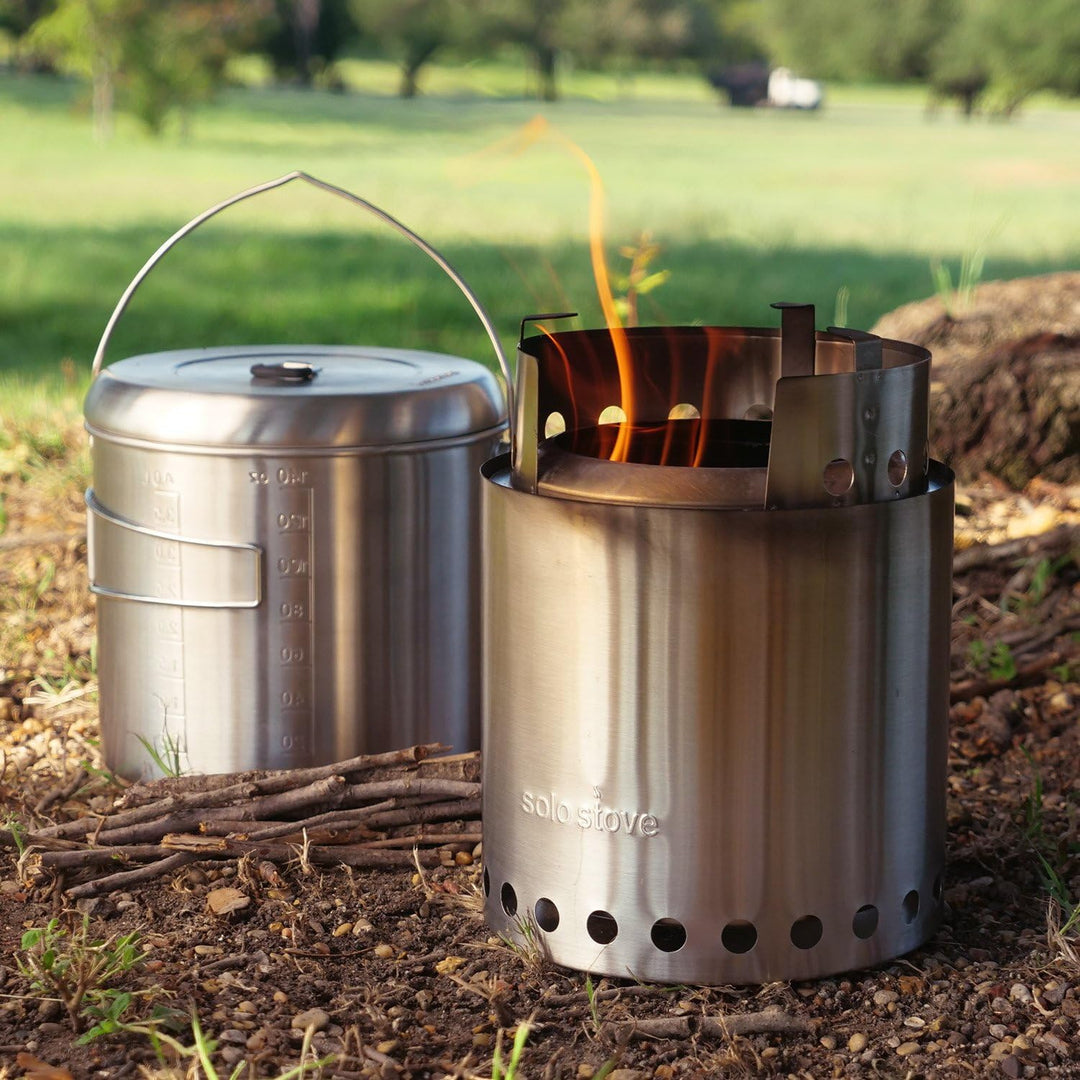 Solo Stove Camping Kochtopf 4000 ml | Inkl. Tragetasche, Markierungen für oz und ml, Ausgiesser und