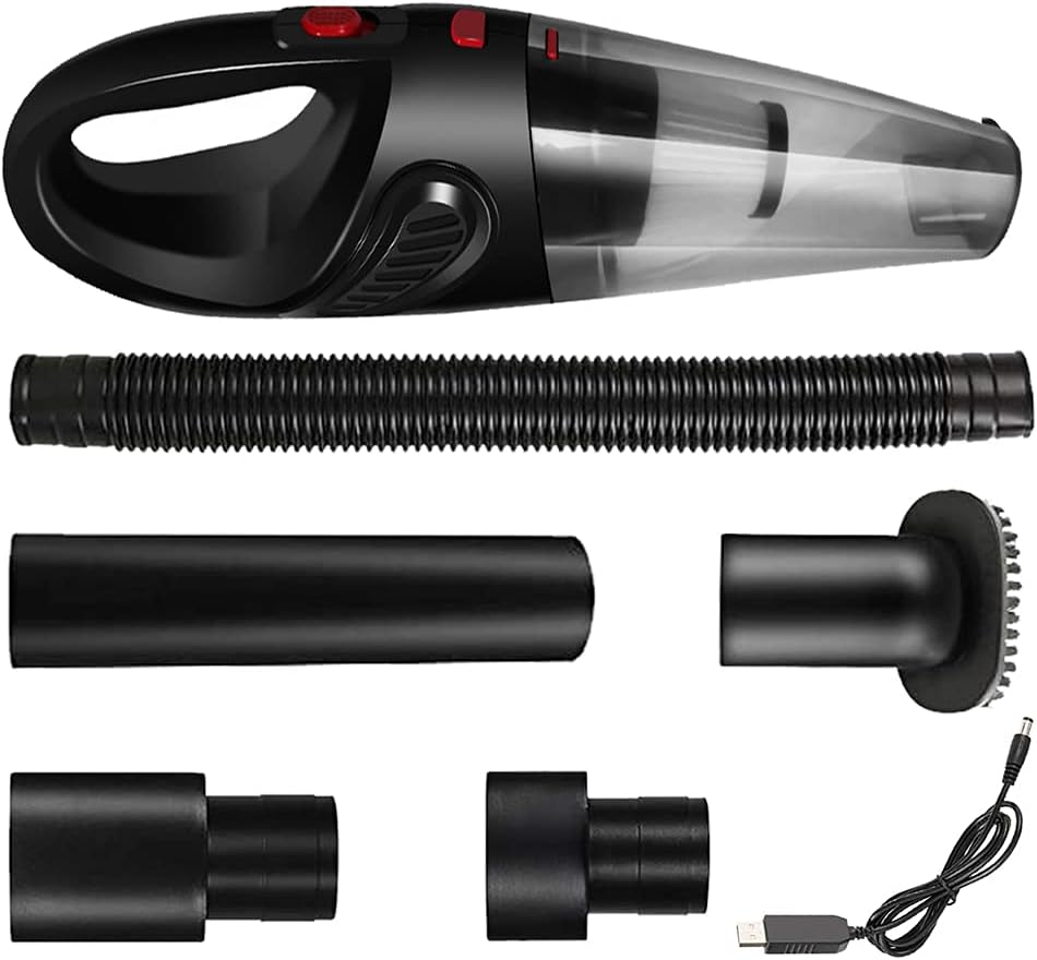 Handstaubsauger, Kabellos Handstaubsauger Akku, 9000PA Mini Autostaubsauger USB Aufladbar Tragbar Le