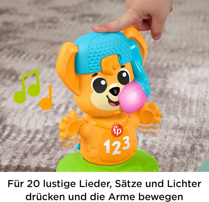 Fisher-Price Lernspielzeug für Babys und Kleinkinder, Beat Bande Spring & Sing Fuchs Bruno mit Geräu