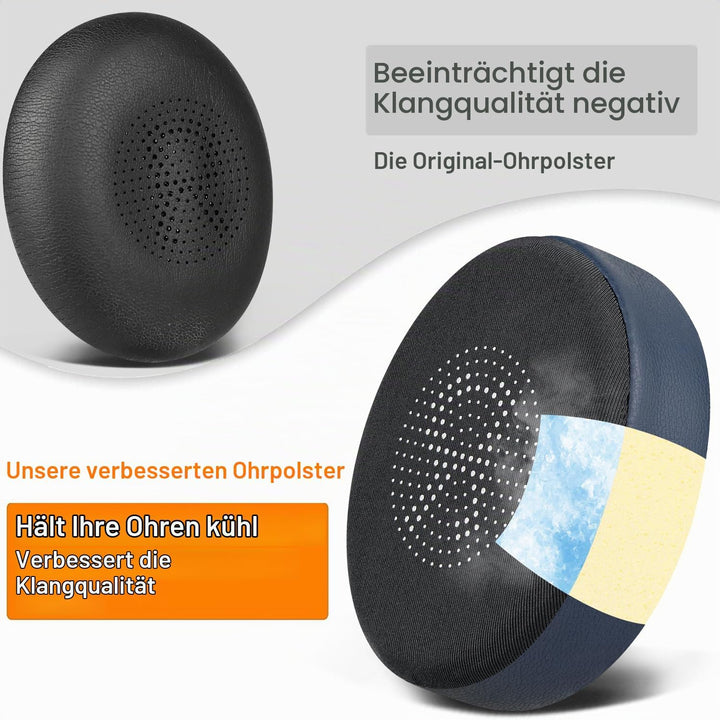 SOULWIT Kühlgel Ersatzpolster Ersatz Ohrpolster für Jabra Evolve2 65 (Evolve 2 65MS 65UC MS UC)/Evol