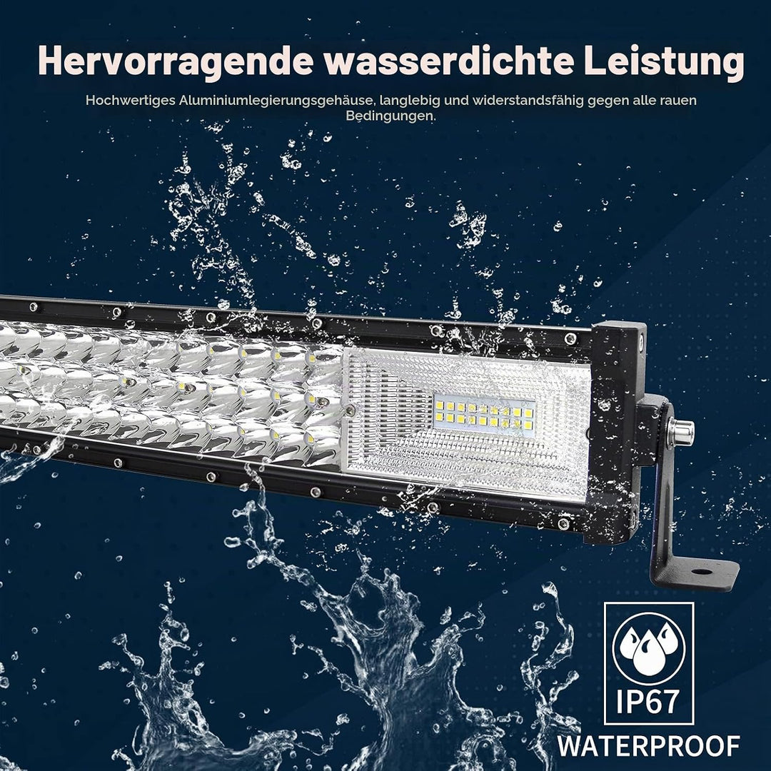 SKYWORLD Gebogen LED Arbeitsscheinwerfer Bar, 42 Zoll 106.7cm 540W Scheinwerfer Flutlicht combo Offr
