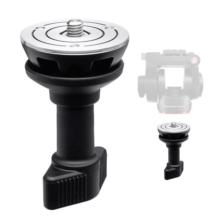 Manfrotto 60 Mm Halbschalen‑Adapter zum Einsatz von 60‑mm‑Flachbasis‑Köpfen an 60‑mm‑Schalen‑Stative