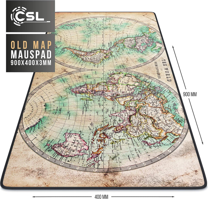 CSL - XXL Mauspad 900 x 400 - Office Mousepad Tischunterlage – präzise Maussteuerung verbessert Gesc