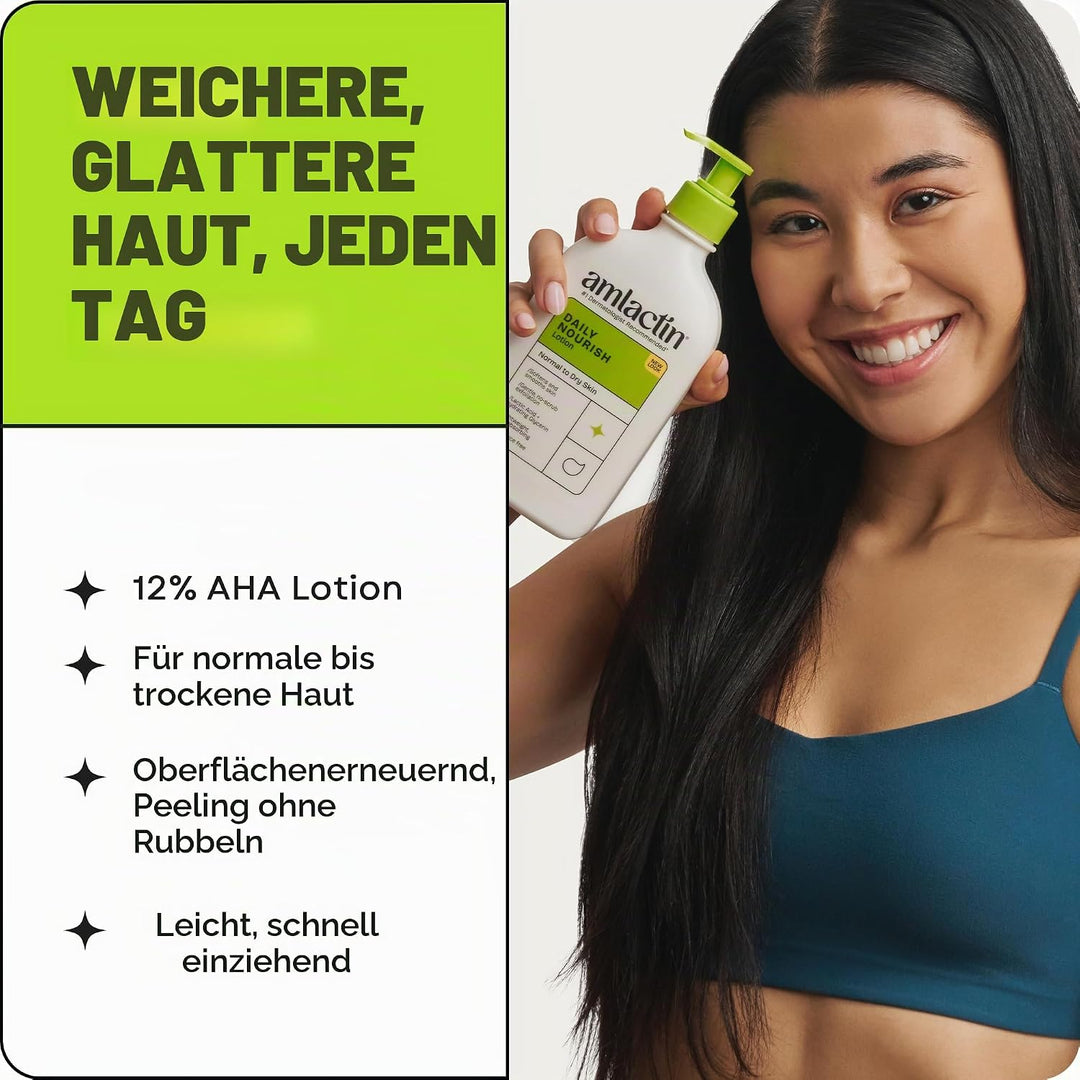 AmLactin Feuchtigkeitsspendende Körperlotion, 2 Stück, 224 ml, parabenfrei