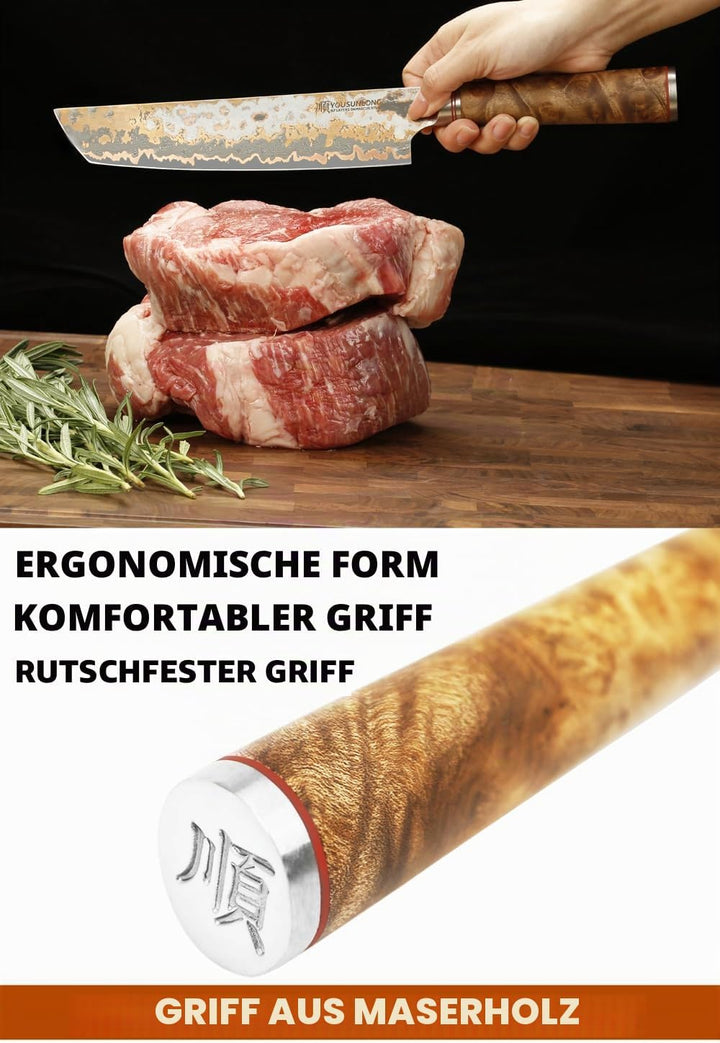 YOUSUNLONG Sashimi-Schneidemesser - 215mm Sujihiki Yanagiba Messer - Superscharfer Schnitt - Japanis