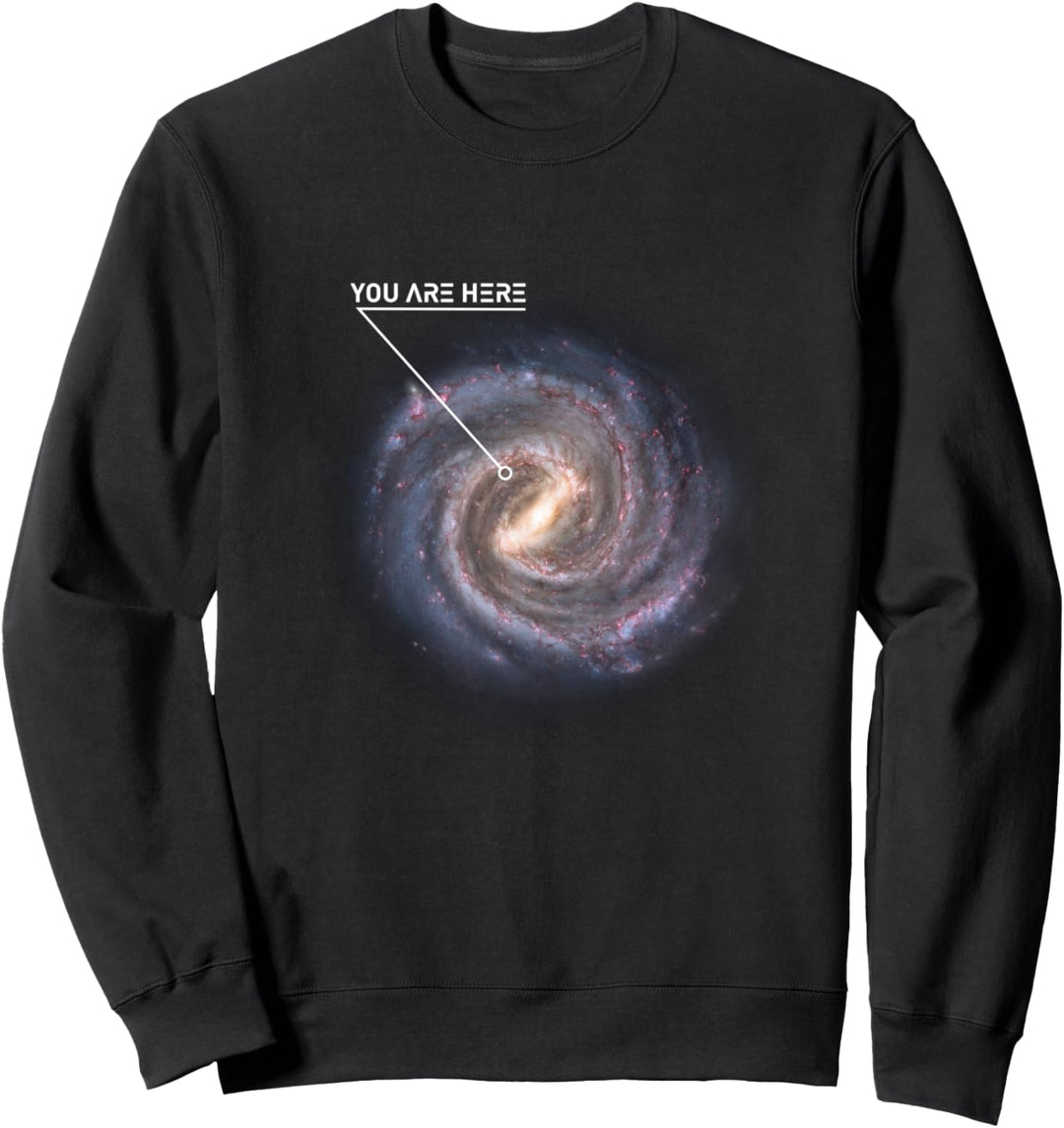 "You Are Here" Galaxie Astronomie Milchstrasse Weltraum Sweatshirt