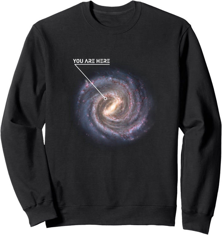 "You Are Here" Galaxie Astronomie Milchstrasse Weltraum Sweatshirt