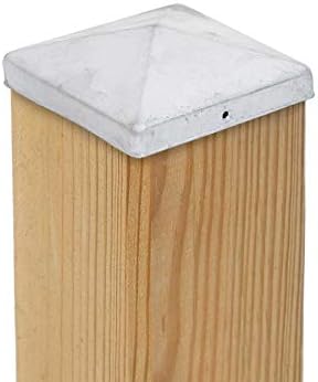 6 x PFOSTENKAPPE PYRAMIDE 96 x 96 MM STAHL FEUERVERZINKT 6 96 x 96 mm, 6 96 x 96 mm