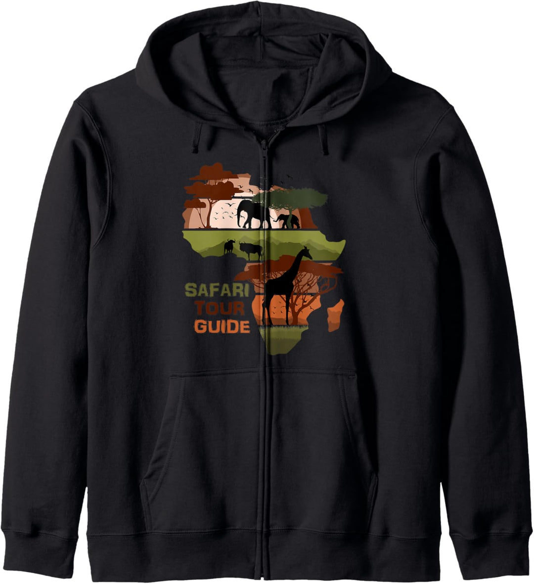 Safari Tour Guide Afrika Sonnenuntergang Kontinent Natur Kapuzenjacke