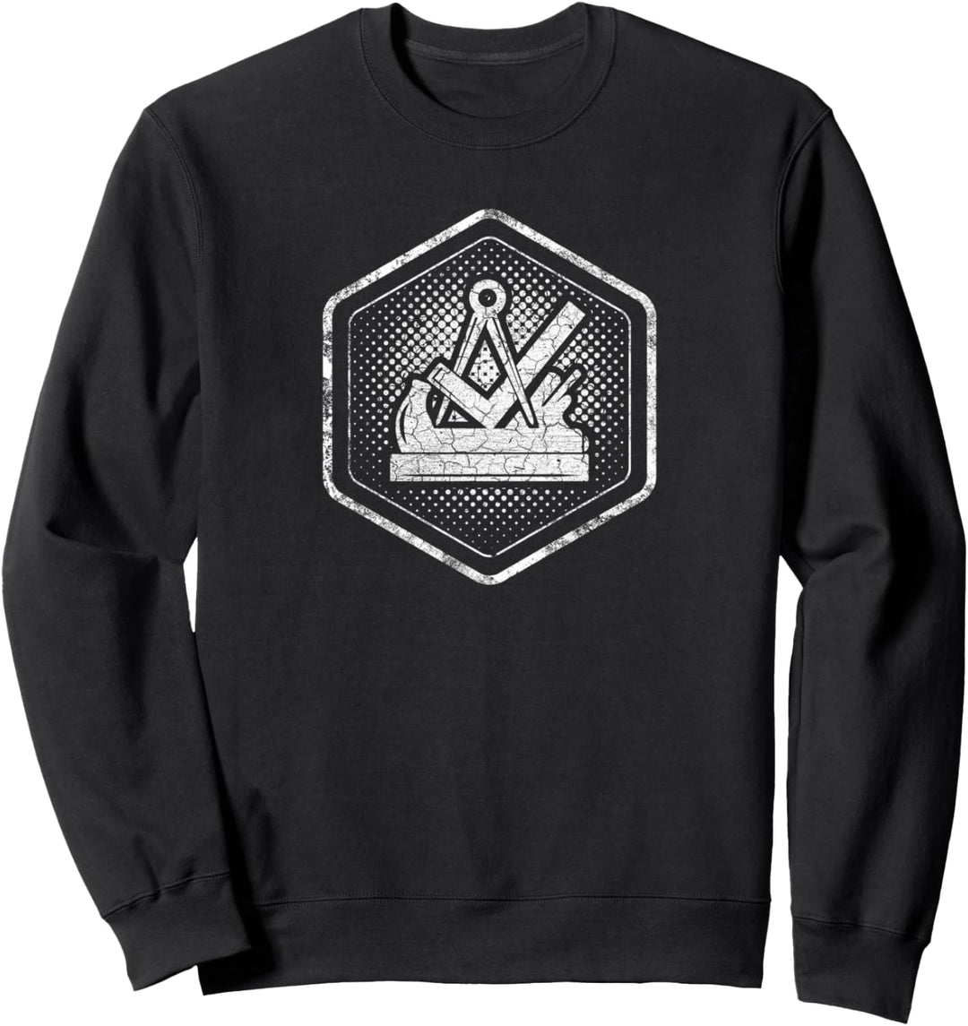 Tischler Zunftzeichen - traditionelles Sechseck Wappen Sweatshirt