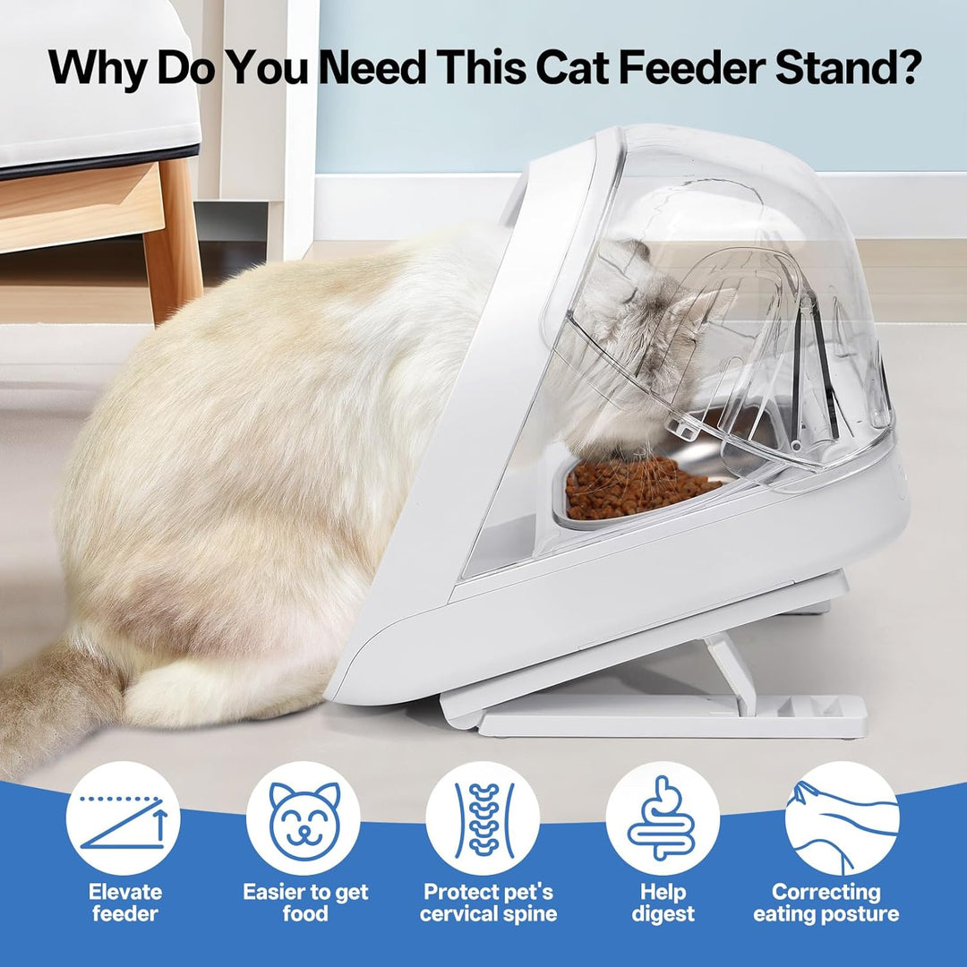 Verstellbarer Ständer für Microchip Futterautomat, Erhöhter Katzenfutterständer, 0, 15, 20 Grad Höhe