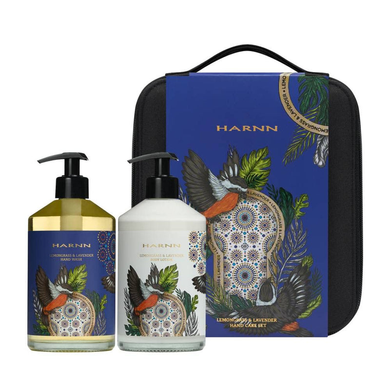 GESCHENKSET HANDPFLEGE BEAUTY CASE SKIN BALANCE + TEEBAUMÖL, ALOE VERA & VITAMIN C I HARNN LEMONGRAS