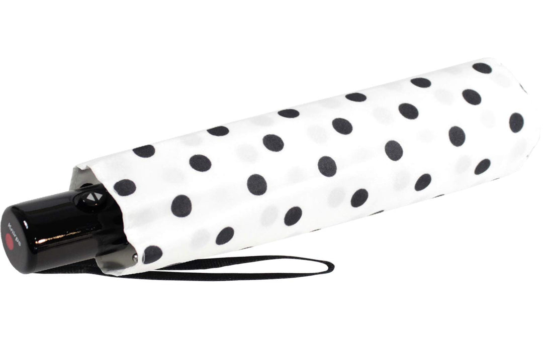 Knirps Taschenschirm Slim Duomatic Polka Dots - White-Black, White-black