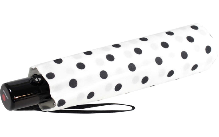 Knirps Taschenschirm Slim Duomatic Polka Dots - White-Black, White-black