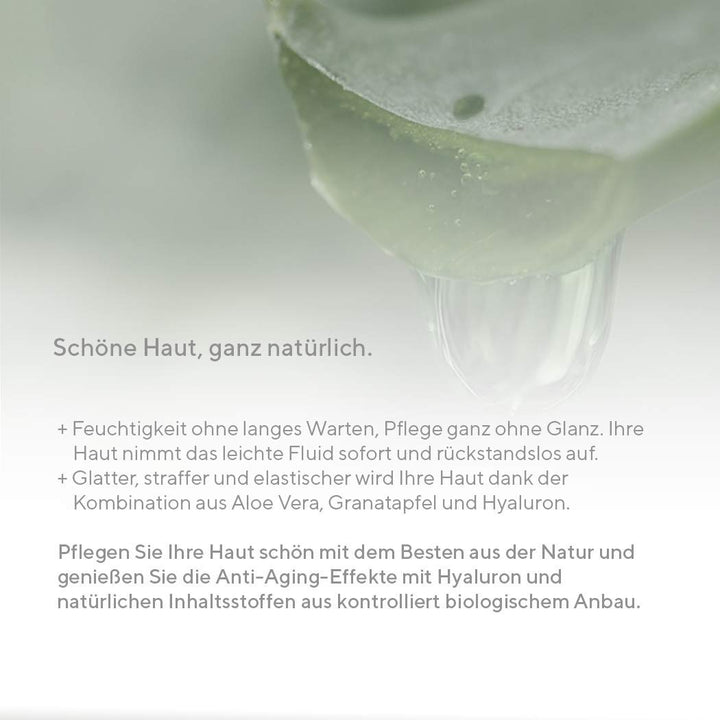 hyapur® - GREEN Fluid 30ml - Die leichte Feuchtigkeitspflege - zur Anti-Aging-Pflege mit Bio- Vegan-