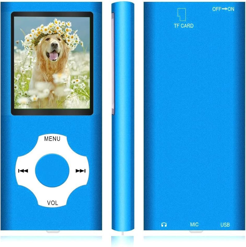 Hotechs MP3-Player/MP4-Player, MP3-Player mit 32 GB Speicherkarte, schlankes Design, digitales LCD-D