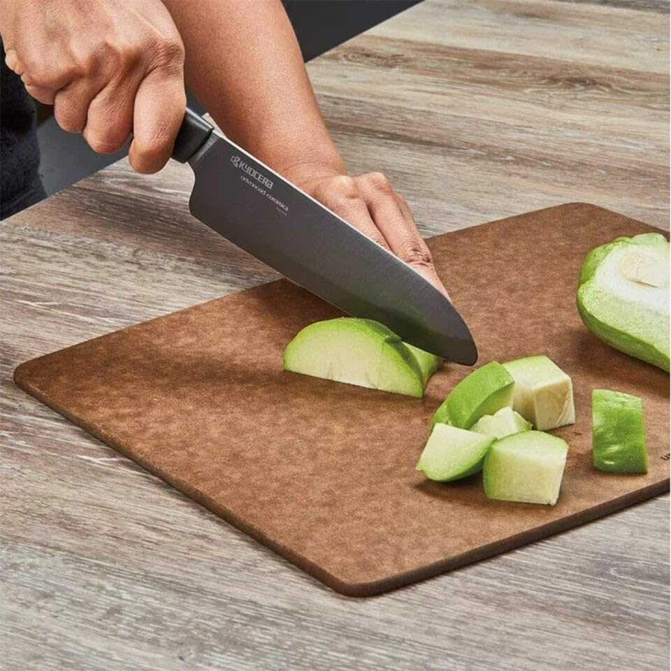 KYOCERA FK-140BK-BK Gen Black Serie Santoku Messer aus Keramik, Kunststoffgriff, 14 cm, schwarz, Sch