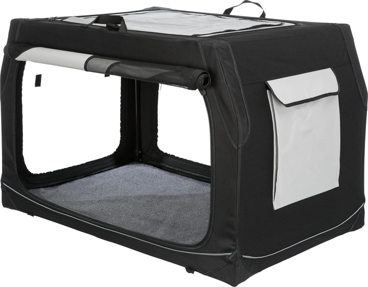 TRIXIE Hundebox Vario, 91x58x61 cm – komfortable Hundebox für kleine bis mittelgrosse Hunde – gemü