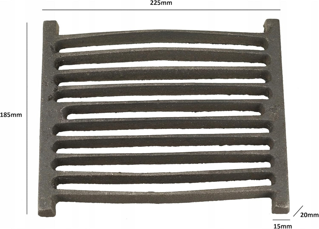 Gusseisen Kaminofen-Rost – Ersatz-Rost für Kamin, Ofen, Grill oder Küchenofen – Robuster Einsatz 225