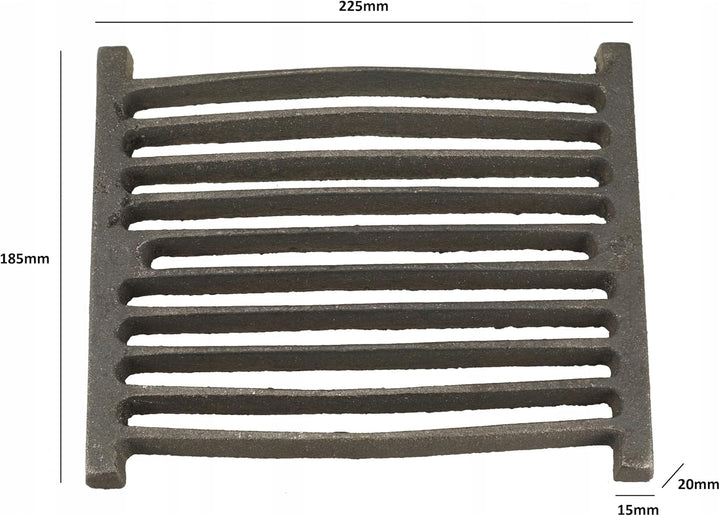 Gusseisen Kaminofen-Rost – Ersatz-Rost für Kamin, Ofen, Grill oder Küchenofen – Robuster Einsatz 225