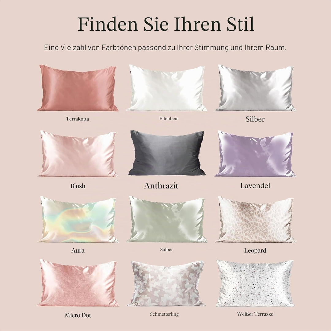 Kitsch Satin-Kissenbezug für Haar und Haut, Queen-Size-Grösse, weicher als Maulbeerseide-Kissenbezüg
