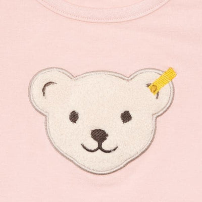 Steiff Unisex Kinder T Langarm Teddykopf mit Squeezer Shirt, 110 Silver Pink