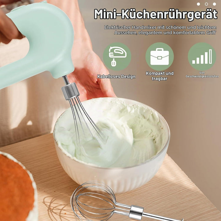 Schnurloser Handmixer, Mini-Elektro-Handmixer, Wiederaufladbarer USB-Mini-Ei-Schläger Für Den Hausha