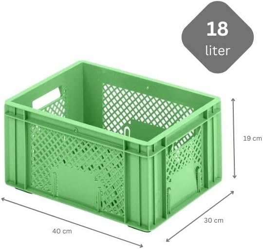PROREGAL CHEFGASTRO SuperSparSet 5x Eurobehälter Obst- und Gemüsekasten | HxBxT 19x30x40cm | 18 Lite