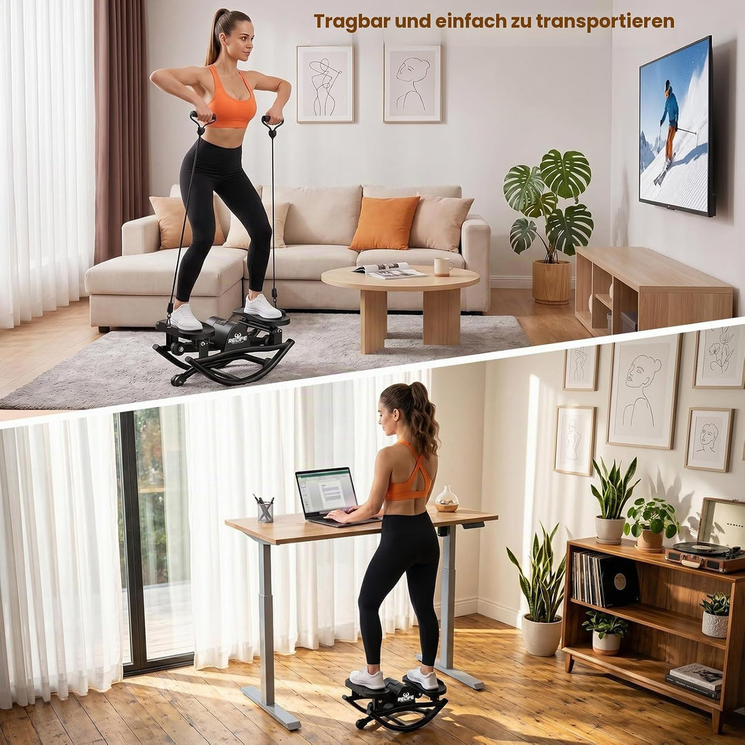 RELIFE REBUILD YOUR LIFE Rock Stepper für Zuhause Seitliches Schaukeln 3D Bewegung Low-Impact Rockin