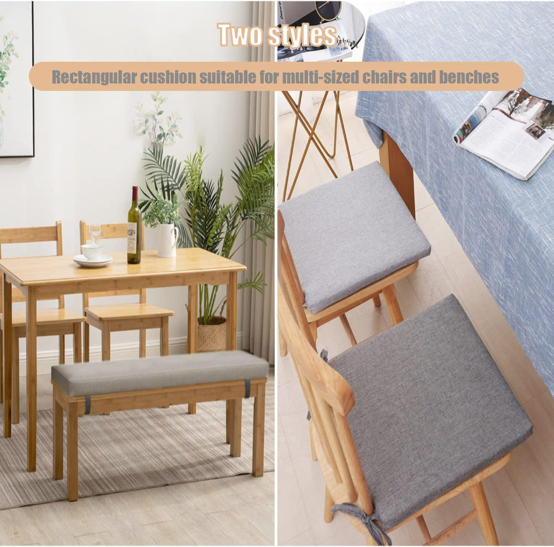 Kimgull Bankauflage Sitzkissen Mit 2 Spanngurten, Bequeme Waschbare Rutschfestes Sitzkissen für Gart