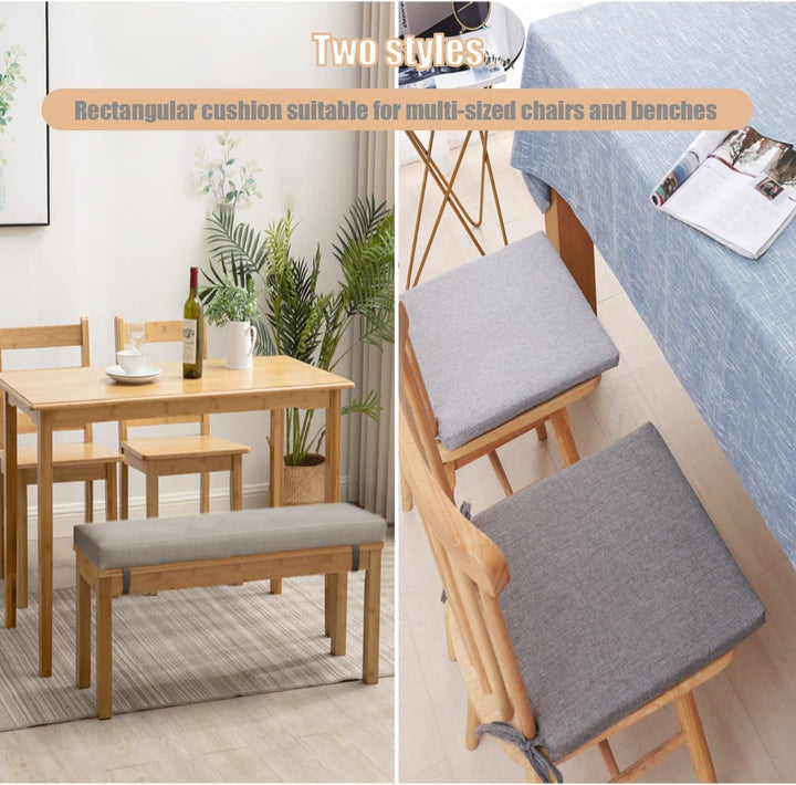 Kimgull Bankauflage Sitzkissen Mit 2 Spanngurten, Bequeme Waschbare Rutschfestes Sitzkissen für Gart