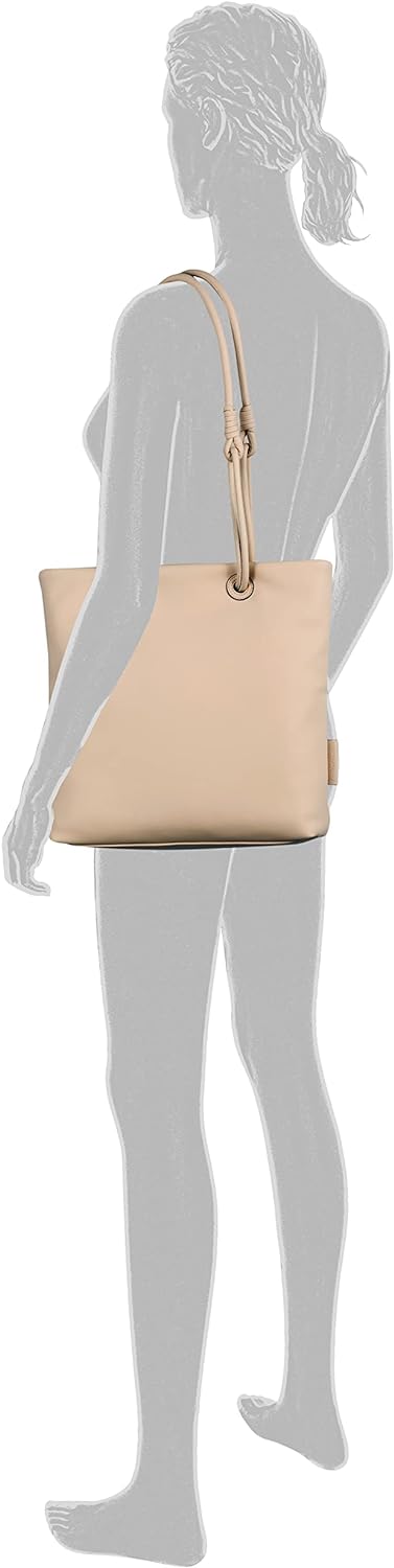 TOM TAILOR Damen Olivia Shopper mit Reisverschluss Beige, Beige