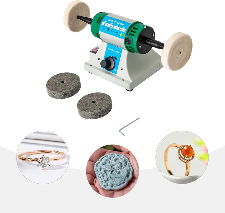 320W Kleine Poliermaschine Schmuck aus Aluminiumlegierung, Multifunktionale Tischpoliermaschine Schm