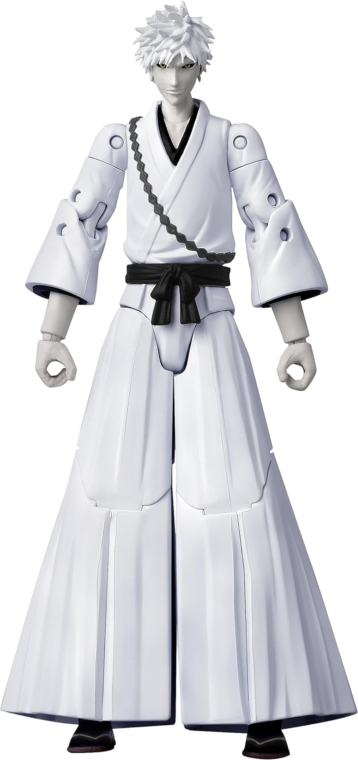 BANDAI Anime Heroes Ichigo Kurosaki White Actionfigur | 17 cm bewegliche weisse Ichigo Anime-Figur M