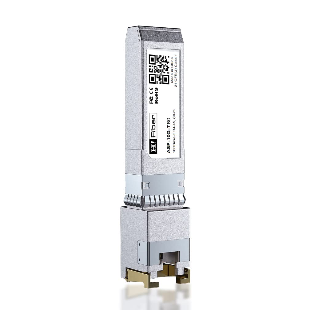 H!Fiber 10Gb SFP+ auf RJ45 Modul, 80 Meter, 10Gbase-T Ethernet SFP+ Kupfer Transceiver für Cisco, Me