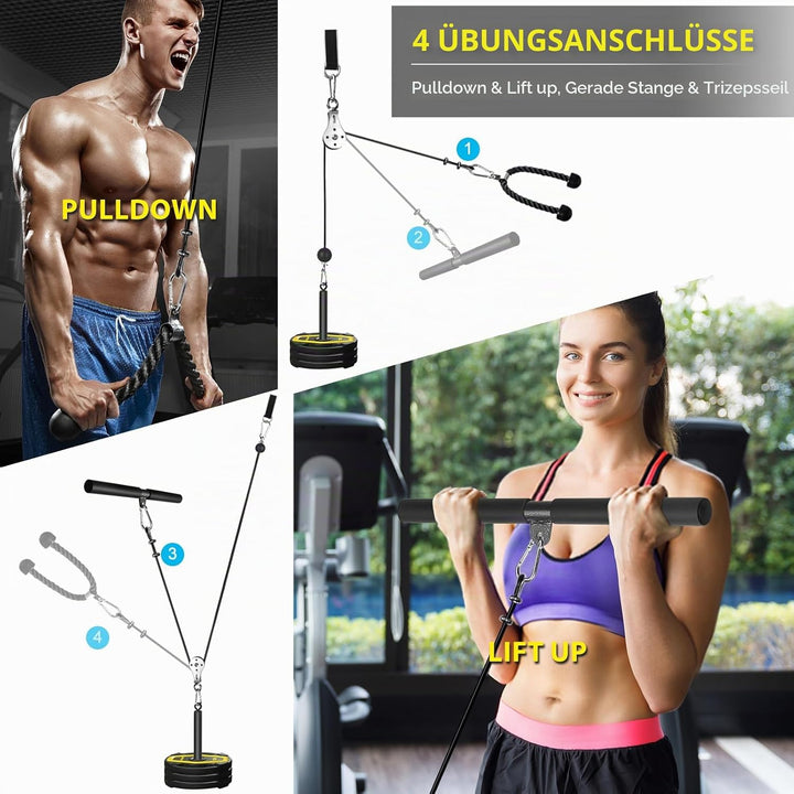 Kabelzug Fitness Latzug Gym Kabelsystem Latzug Fitnesssgeräte Kabelzug Pulley System Latzugmaschine