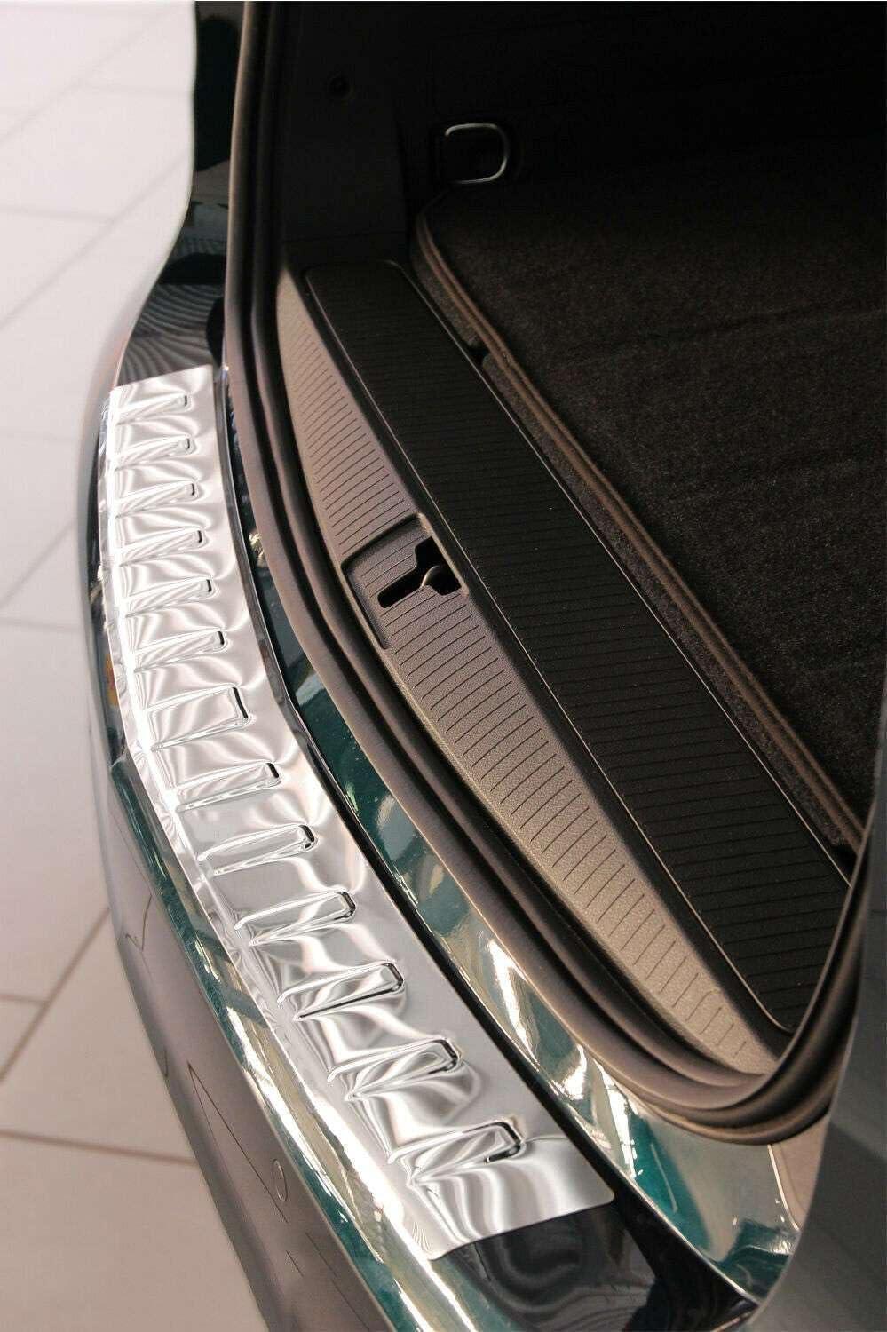 RECAMBO Ladekantenschutz Edelstahl kompatibel für OPEL Zafira C Tourer 2011-2019 - Hochglanz poliert