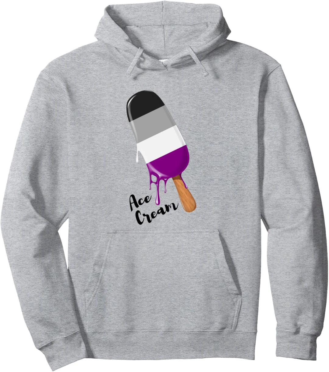 Asexual Ace Cream Asexual Ace Flag Ally Asexual Pride Pullover Hoodie