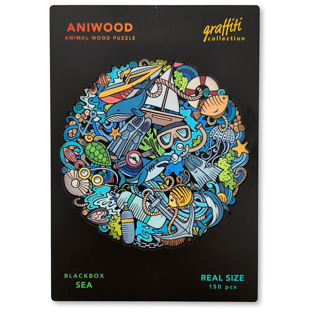 ANIWOOD Holzpuzzle Erwachsene Tieren. Gestanzter Deckel, Lebensgrosse Puzzle-Box. 3 Schwierigkeitsmo