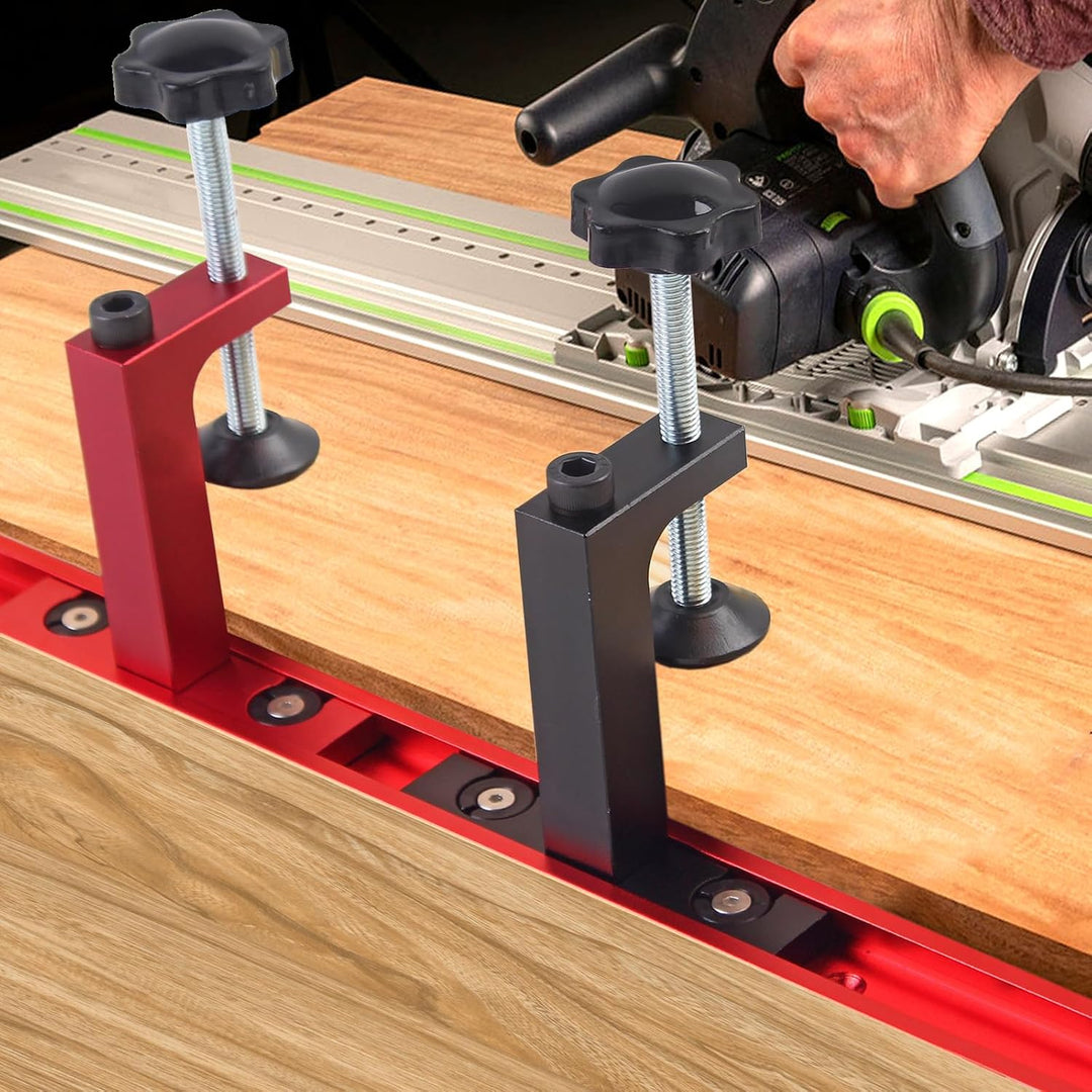Niederhalterklemme Feste Klemme für T-Nut Schienen Typ 30/45, Aluminiumlegierung T Nut Schienen Halt