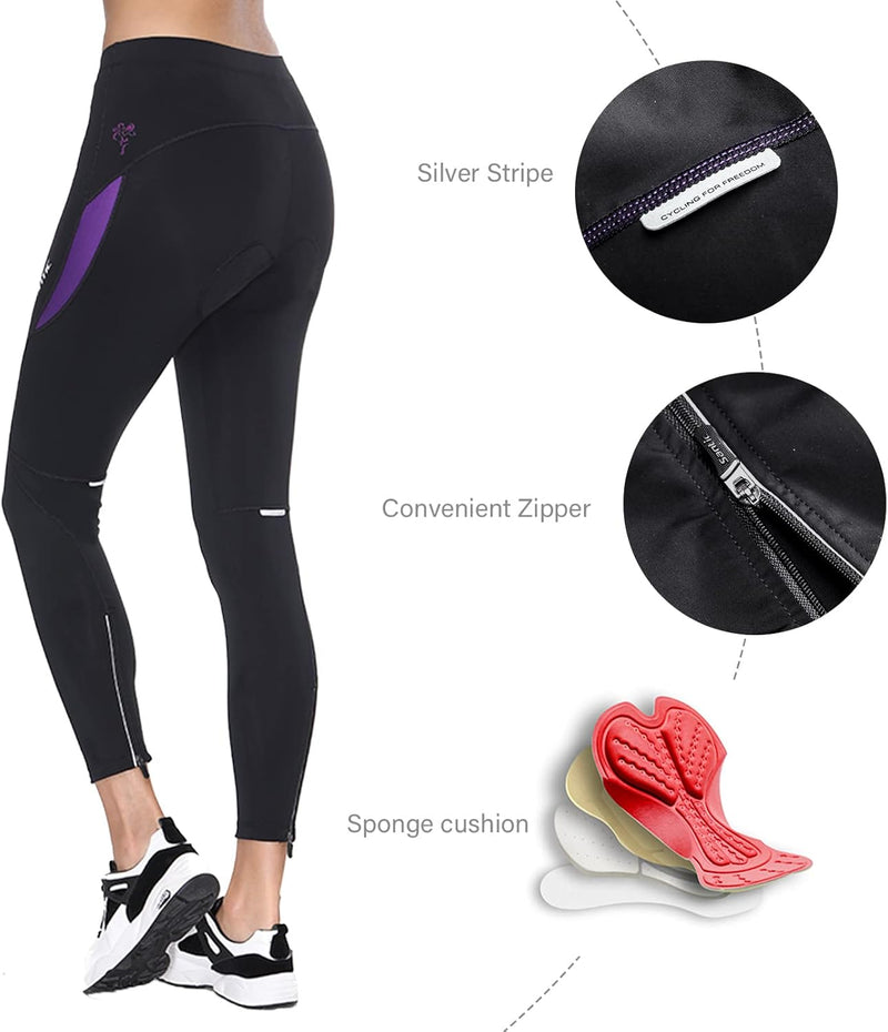 Santic Fahrradhose Damen Gepolstert Lang Radhose Damen Lang Radle rhose Damen Gepolstert auch für MT