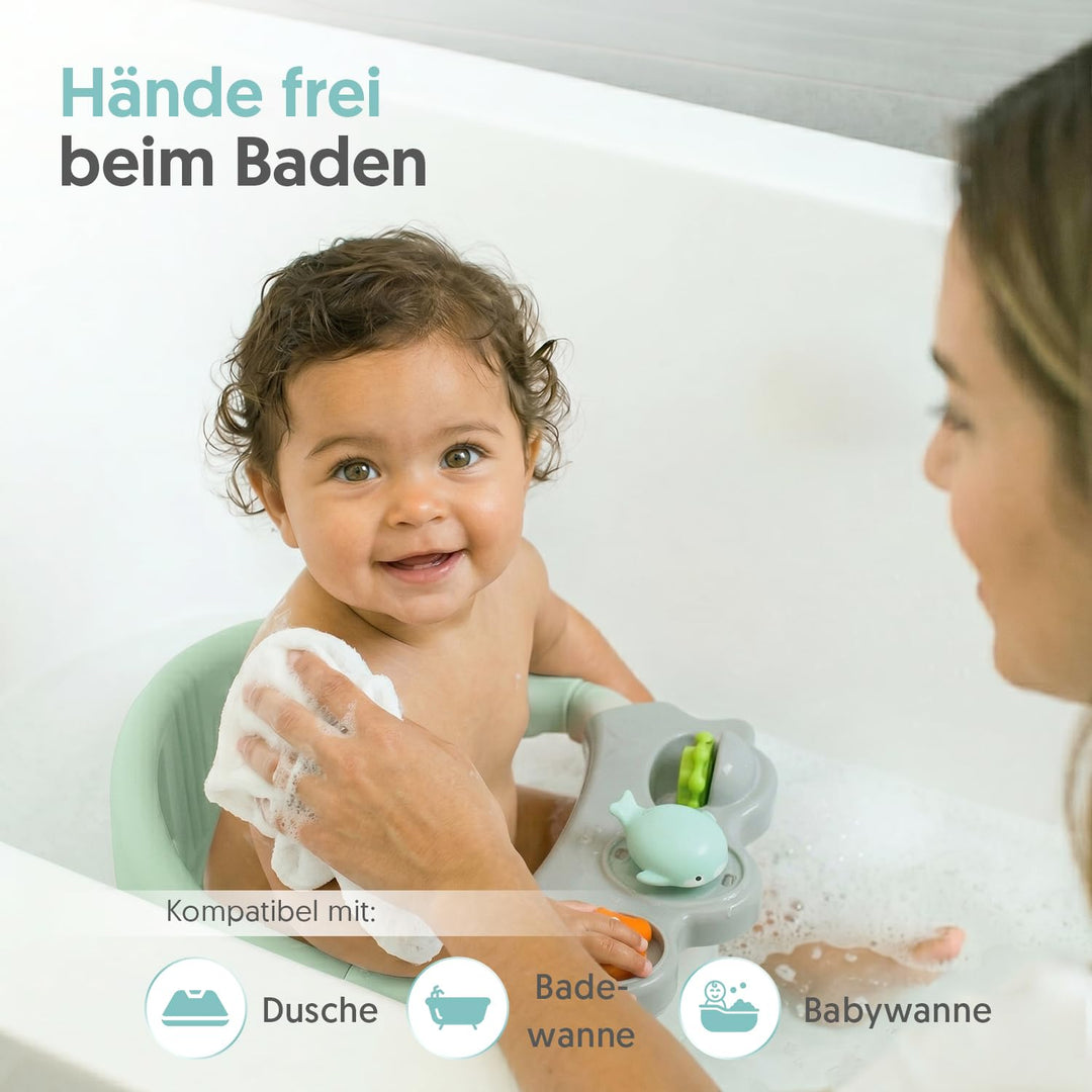 Interbaby Badewannensitz Baby Rutschfest mit Saugnäpfen | Baby Badewannensitz Sicher &amp; Ergonomisch |
