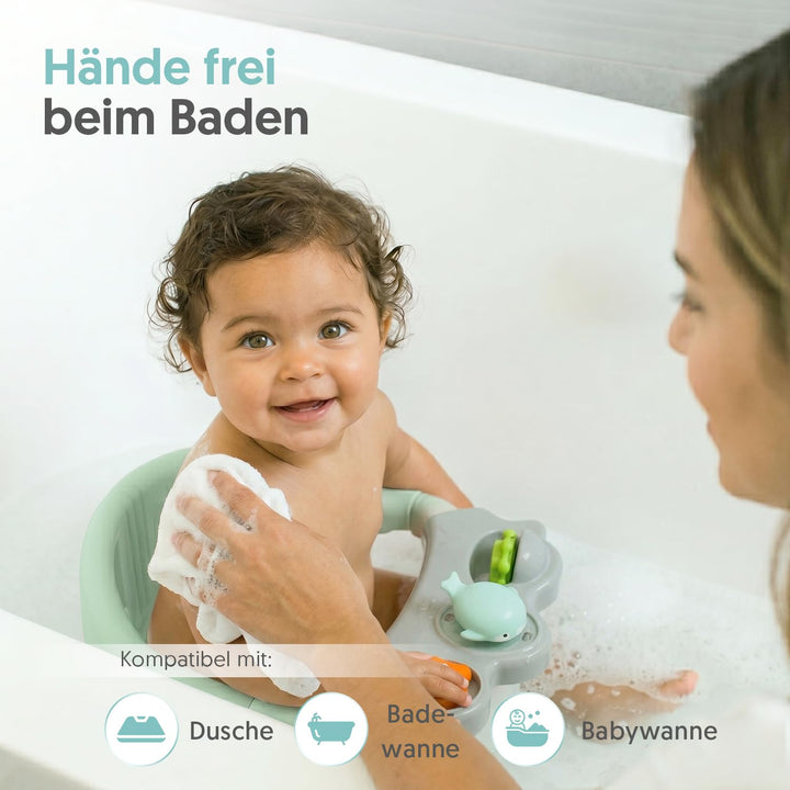 Interbaby Badewannensitz Baby Rutschfest mit Saugnäpfen | Baby Badewannensitz Sicher &amp; Ergonomisch |